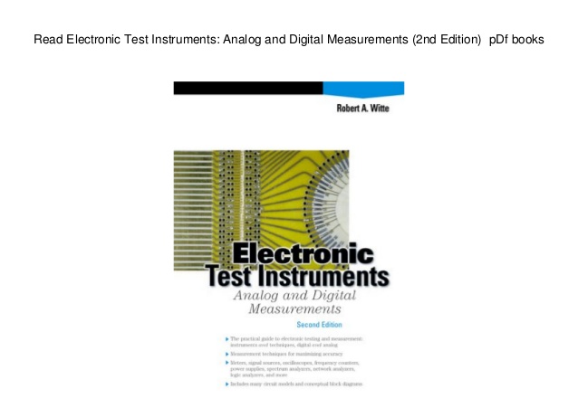 electronic test instruments robert witte pdf download